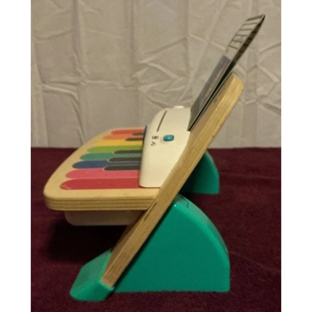 Baby Einstein Hape Wooden Keyboard Musical Toy with Song Cards Tested Works!